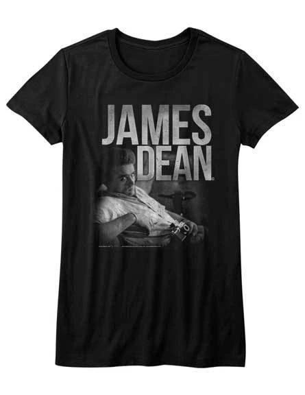 James Dean 1950 s Icon Sexy Pose Photo Womans Fitted T Shirt XL