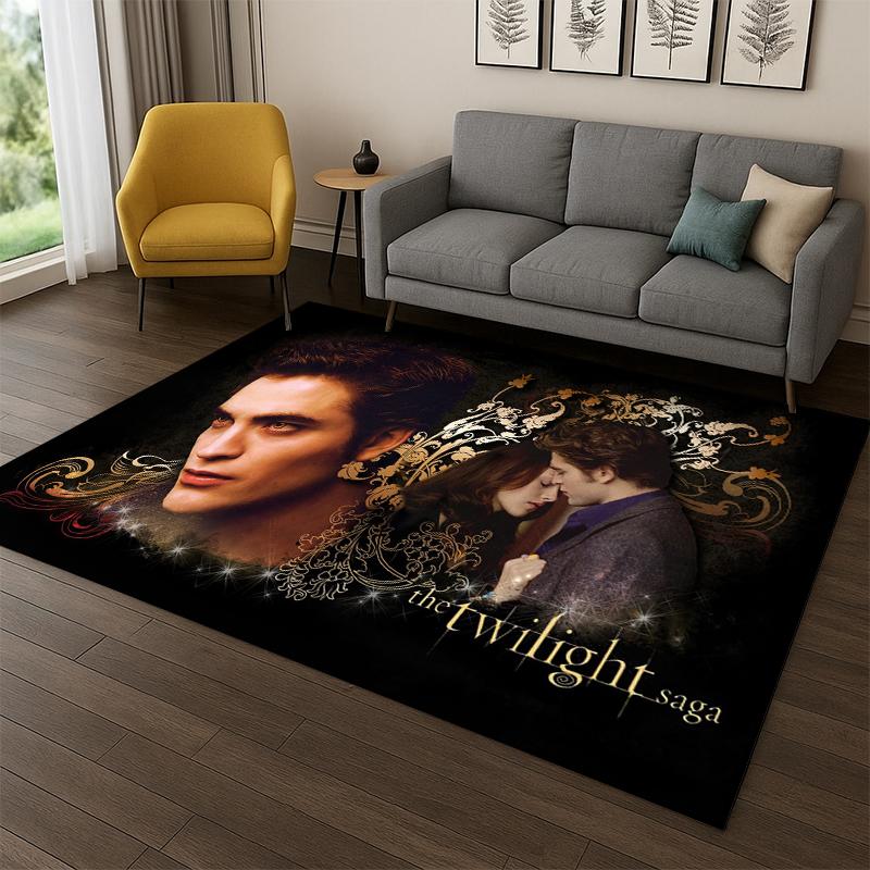 Tappeto Tappeto Saga di Twilight Edward Bella per Camera da Letto Soggiorno Divano Sala Giochi Zerbino Decorazione Casa, Tappeto Area Giochi Bambini Antiscivolo Regalo