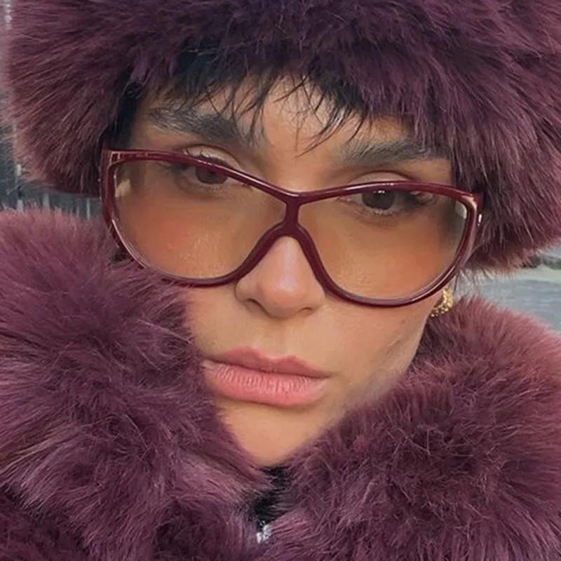 Oversized Sunglasses For Men Women Luxury Brand Designer Vintage Sunglasses Popular Punk Sport Goggle Outdoor Shades Uv400