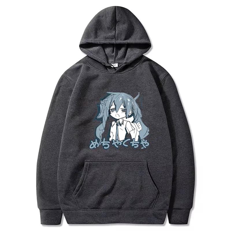 Japonské Anime Dámská Mikina Bavlna Volná Streetwear Ležérní Trička Dlouhý Rukáv Hip-hop Top Dámské Oblečení