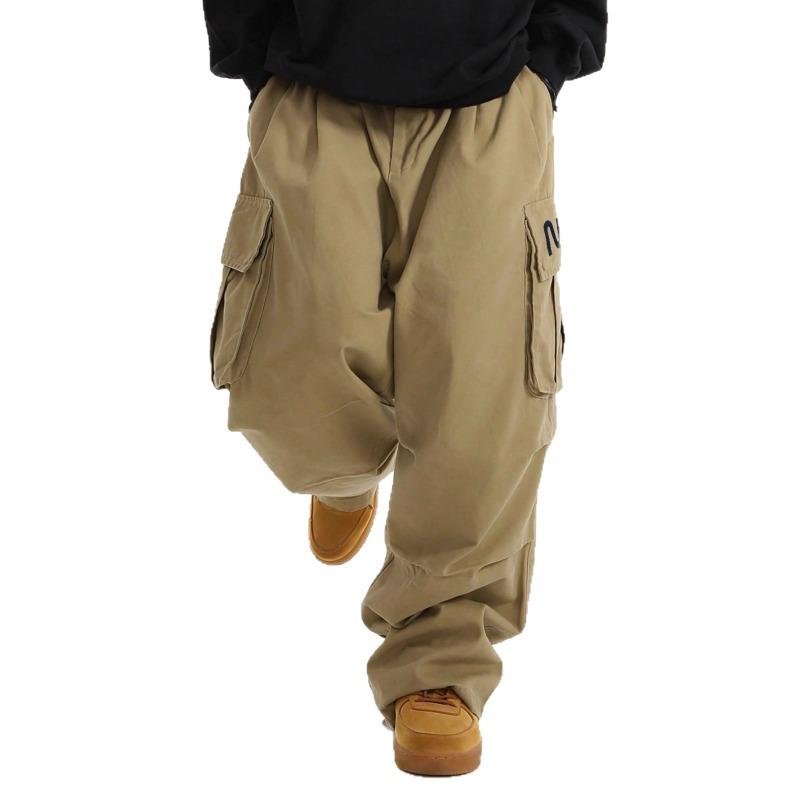 High Street Overalls European Size Wide Wide Wide Legs Long Pants Straight Pants Daily Casual 0