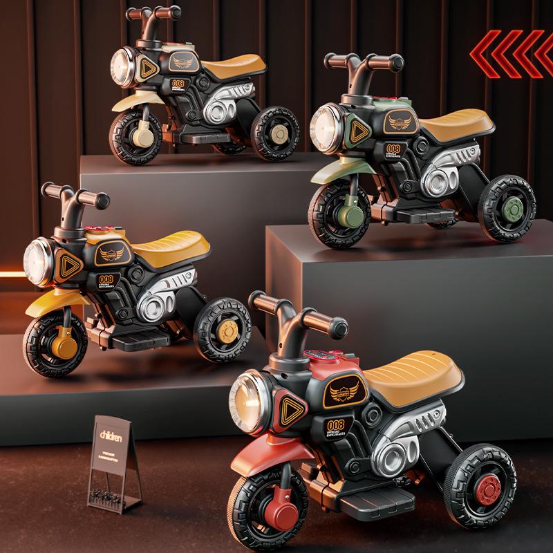Elektrisk trehjuling för barn med uppladdningsbar motor och glidfunktion – Pedagogisk leksak för pojkar och flickor