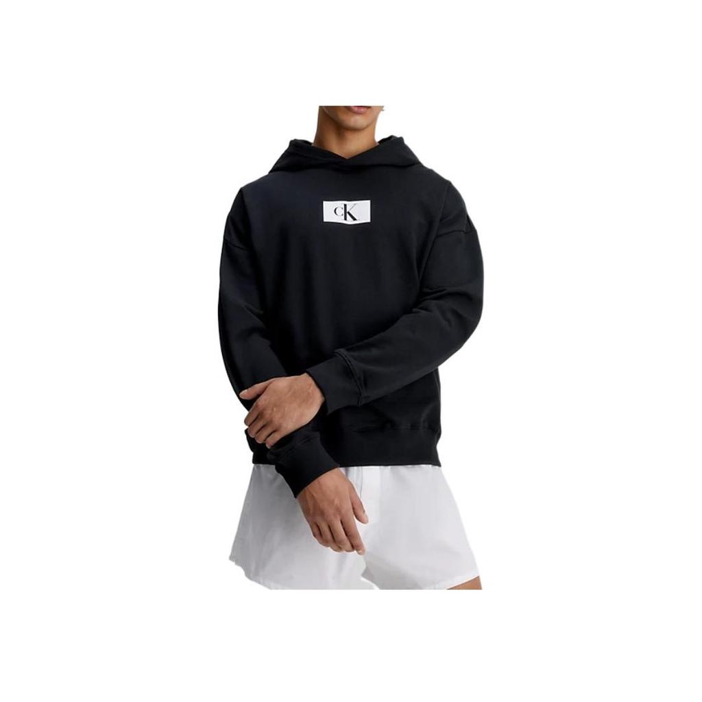 Calvin Klein Kapuzenpullover Einfarbige Buchstabendruck Langarm Sweatshirt Herren sweatshirt Schwarz 000NM2416E-UB1