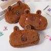 Capybara Plush Pencil Case - Large Capacity Cute Cartoon Stationery Bag for Students