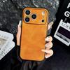For iPhone 17 Pro Case Grid Texture PU Leather Coated PC TPU Phone Cover