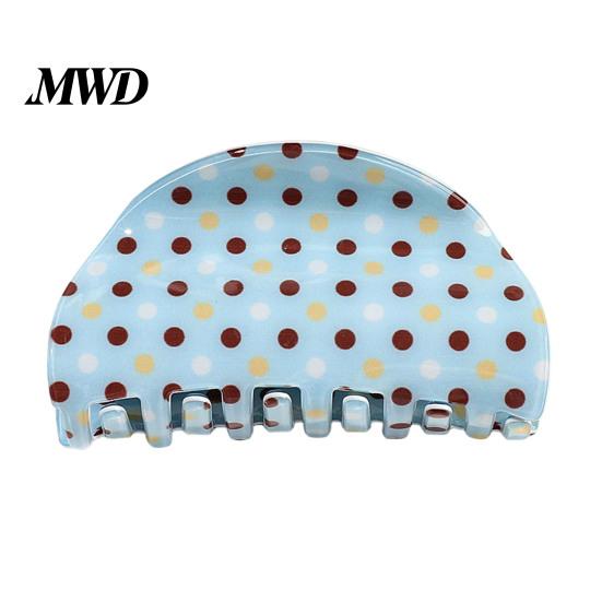 Large Hair Clip for Women Back Head Claw, Strong Bite Force Clip, Dot Print Grip Anti-Slip Teeth Accessory Daily Wear Summer Style