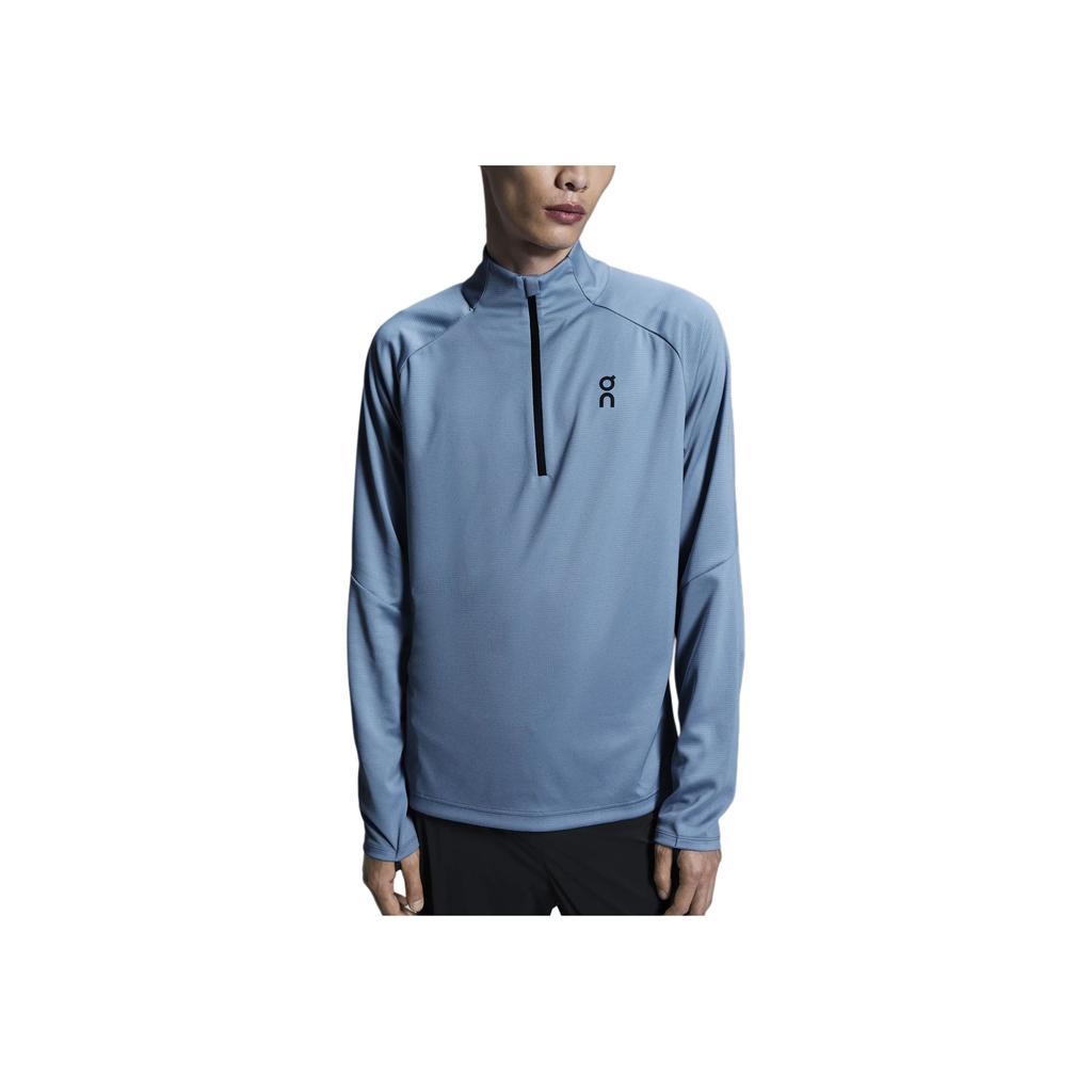 On Climate Shirt Lightweight Warm Sweat-Wicking Quick-Dry Lg Sleeve Raglan T-Shirt Men Tops Light-Gray Blue 1ME10600732