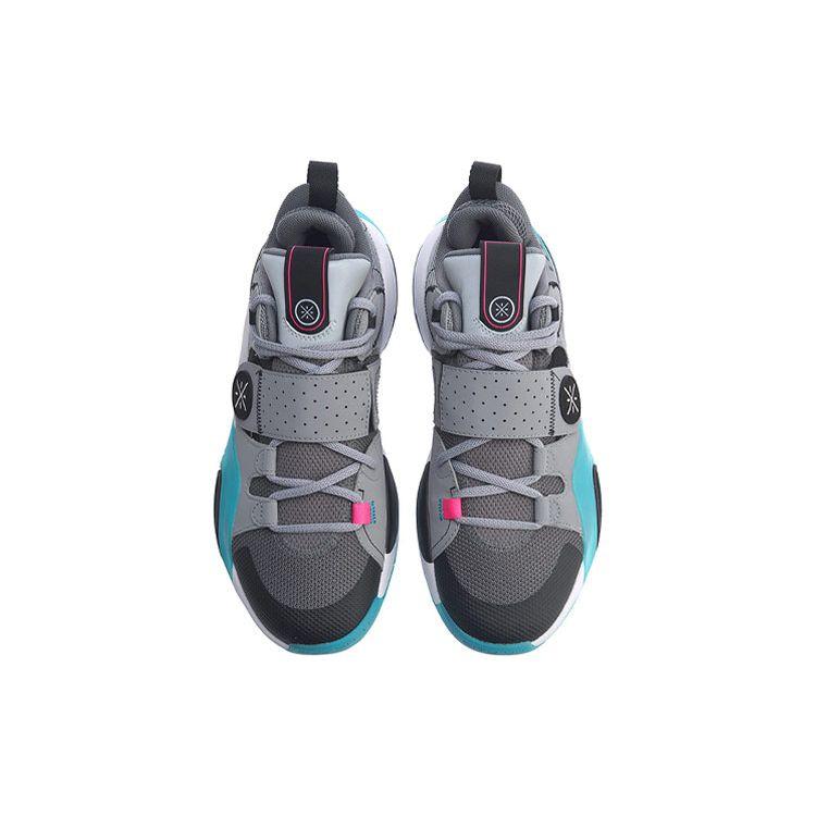 Li Ning All City 8 Non-Slip Wear-Resistant Low-Top Basketball Shoes Men Sneakers Gray Blue ABPQ005-1