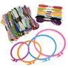 Embroidery Kit Round Plastic Silk Embroidery Circle Sheds Embroidery Thread DIY Embroidery Tools