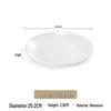 Handon 10-inch White Melamine Round Shallow Plate