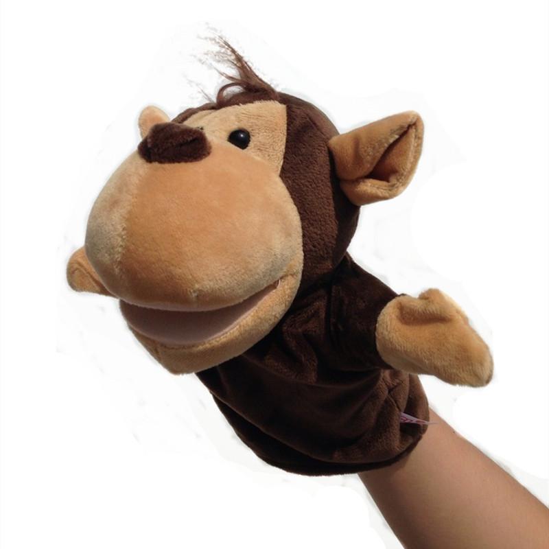 Zvířátka Loutkové plyšové hračky Roztomilé plyšové panenky Vzdělávací hračky pro miminka Lev Slon Dinosaurus Opice Děti Dárky