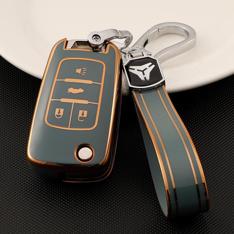 For Buick Yinglang Car Key Set GT LaCrosse Encora Folding Protective Case Chevrolet Malibu Buckle