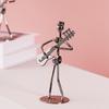 Retro Ironwork Band Ornament Metal Electroplating Mini Music Minimalist Guitar Violin Decoration Handicraft Classical Gift