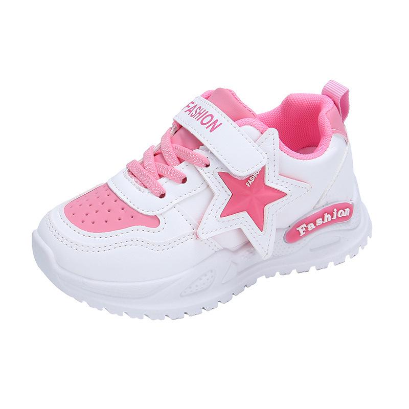 2025 New Style Girls' Non-Slip Leather Sports Shoes with Soft Sole – Versatile, Fashionable for Middle and Big Kids