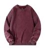 Women's Heavyweight Washed Hooded Sweatshirt, Loose Fit, Solid Color, No Drawstring, American Style, Long Sleeve, Versatile Base Layer