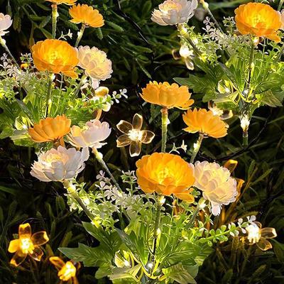 Güneş Enerjili Kar Lotus Bahçe Lambaları: Avlu ve Çim İçin Su Geçirmez Dış Mekan Pembe, Sarı, Mor Çiçekli Işıklar.