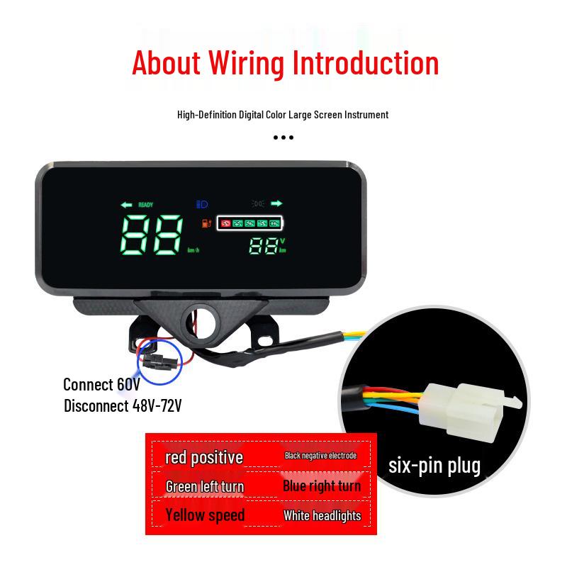 Waterproof LCD Bluetooth Dashboard for Electric Tricycle (48V/60V/72V) - Universal Sunscreen Model