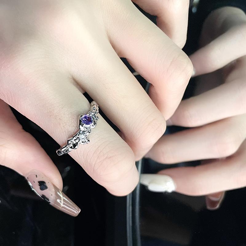 Нишевый Дизайн Холодный Ветер Французский Неправильный Браслет Высококачественный Циркон Плиссированный Открытый Браслет Женский