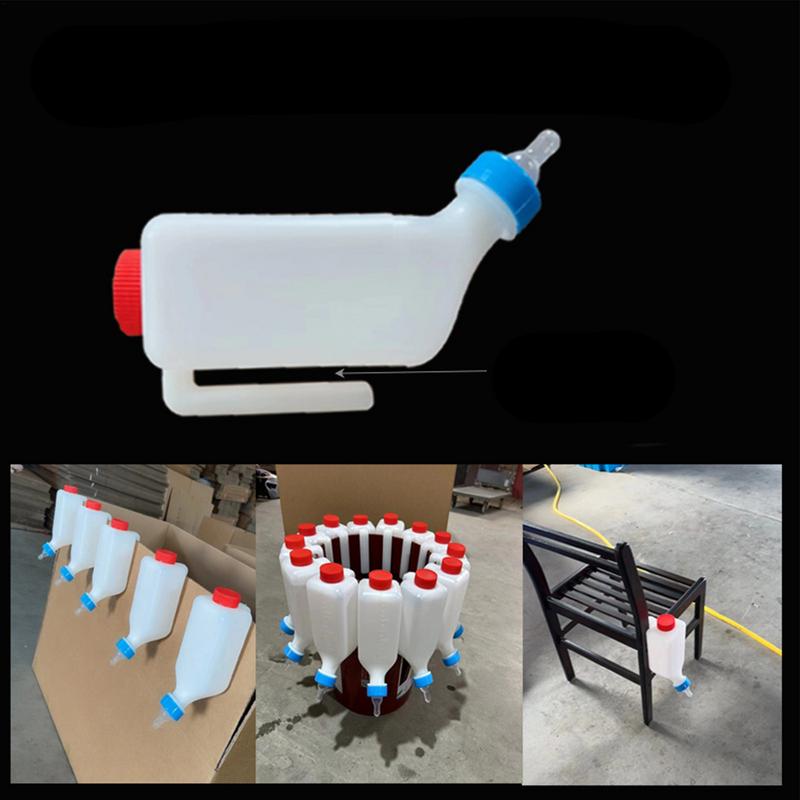 Goat Lamb Feeder Bottle With Clear Scale Hangable Milk Feeder Soft Nipple Lamb Nursing Bottles for Animals Feeding