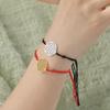 Lucktune Vintage Blume des Lebens Anhänger Armbänder Edelstahl Damen Armband Handgefertigt Rote Kette Schmuck Party Geschenke