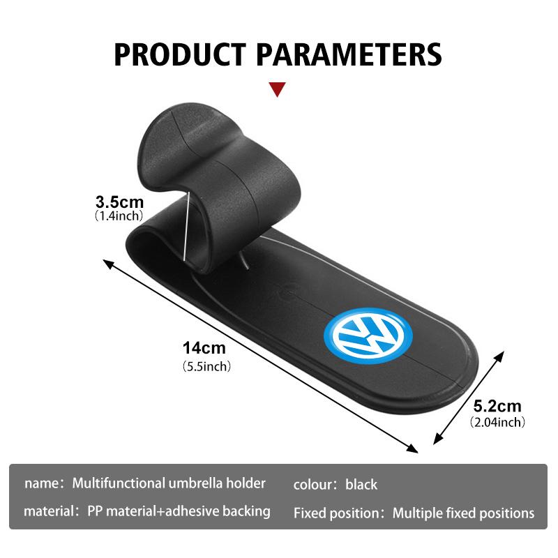 PP Car Umbrella Holder Adhesive Backing Auto Interior Accessory For Volkswagen VW Passat Golf 4 5 6 Tiguan Polo Scirocco Jetta Zj0
