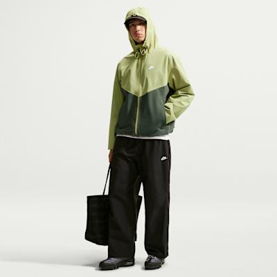 Men's Nike WINDRUNNER Windbreaker Jackets Men's Gray Olive Green/Green Camouflage/White Hooded