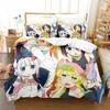 3D Kawaii Girl Miss Kobayashi's Dragon Maid Bedding Set Anime Three-piece Set Adult Kid Bedroom Duvet Cover Sets Home Textiles