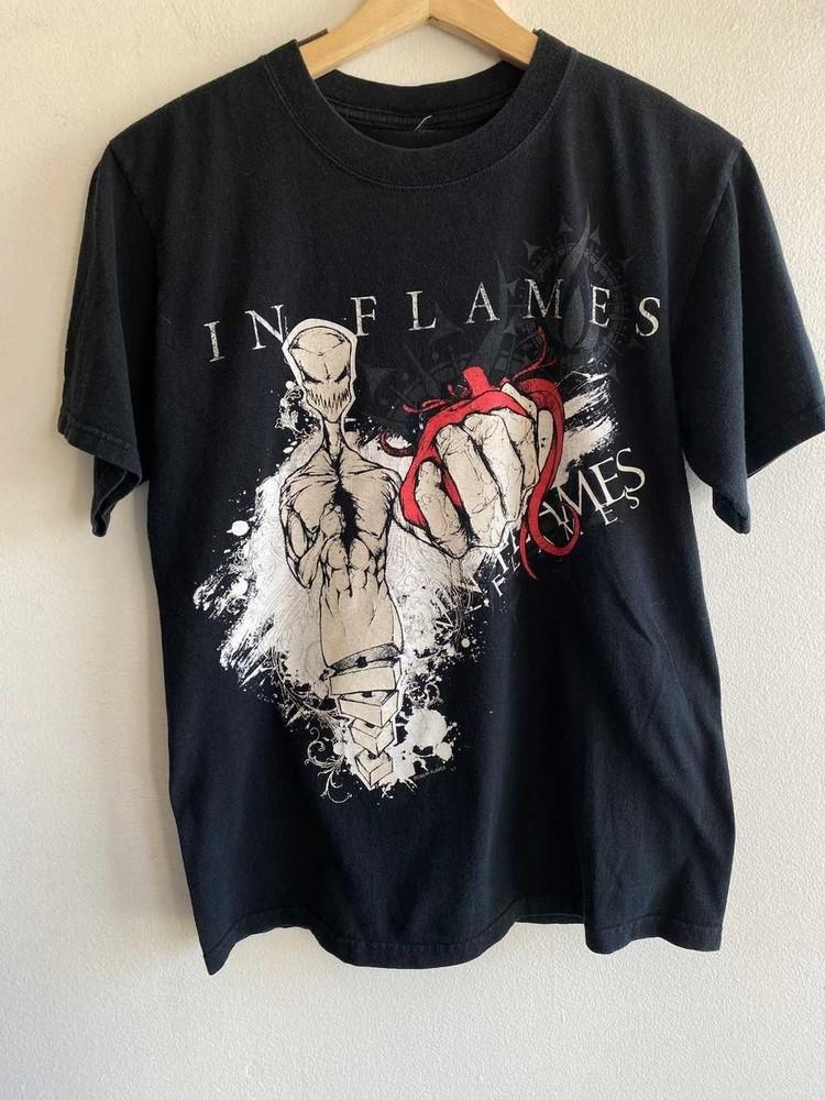 Vintage 2006 In Flames Cotton Shirt Unisex All Size S to 5XL BT1315 Unisex T-Shirt L
