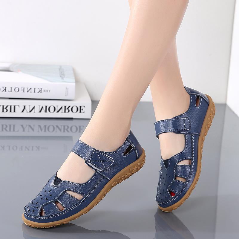 Large Size Loafers Spring and Summer New Women's Sandals Hollow Women's Shoes Hole Shoes Mother Shoes Women's Single Shoes