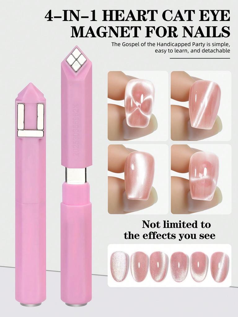 Cat's Eye Magnet Nail Art Snake Pattern Love Cat's Eye Magnet Removable Multifunctional Rocket Powerful Magnet