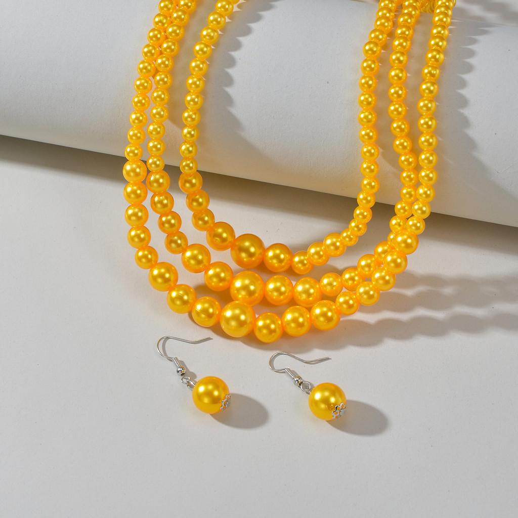 Pearl European Fashion Jewelry Set With Pendant For Women And Men
