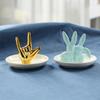 Yousheng Jewelry Tray Ceramic "I LOVE YOU" Rings Earrings Necklaces Bracelets Holder Decorative Jewelry Organizer Home Decor