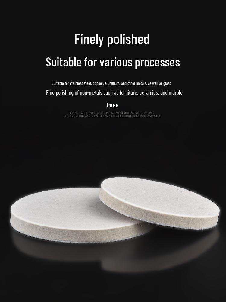 Wollflock-Polierscheibe - Selbstklebender Filz für Winkelschleifer, Spiegelfinish auf Möbeln & Autolack.