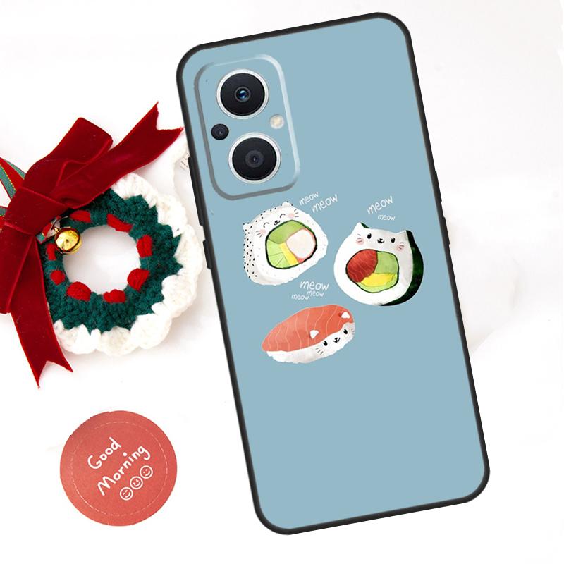 Sushi Food Funda For OPPO Reno 14 F 13F 12F 11F 10 11 12 13 Pro 7 8 Lite OPPO Find X5 X6 X8 X9 Pro Case