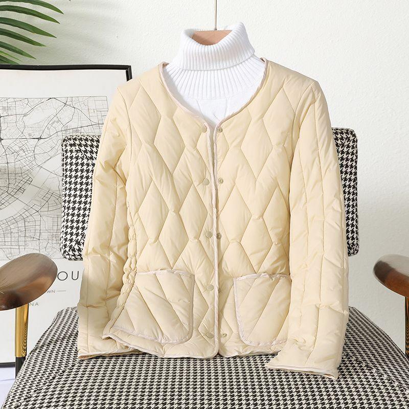 Winter Women's Short Fleece-Lined Thickened Inner-Wear Cotton-Padded Coat Quilted Jacket Close-Fitting Warm Down Cotton-Padded Coat Thin Inner