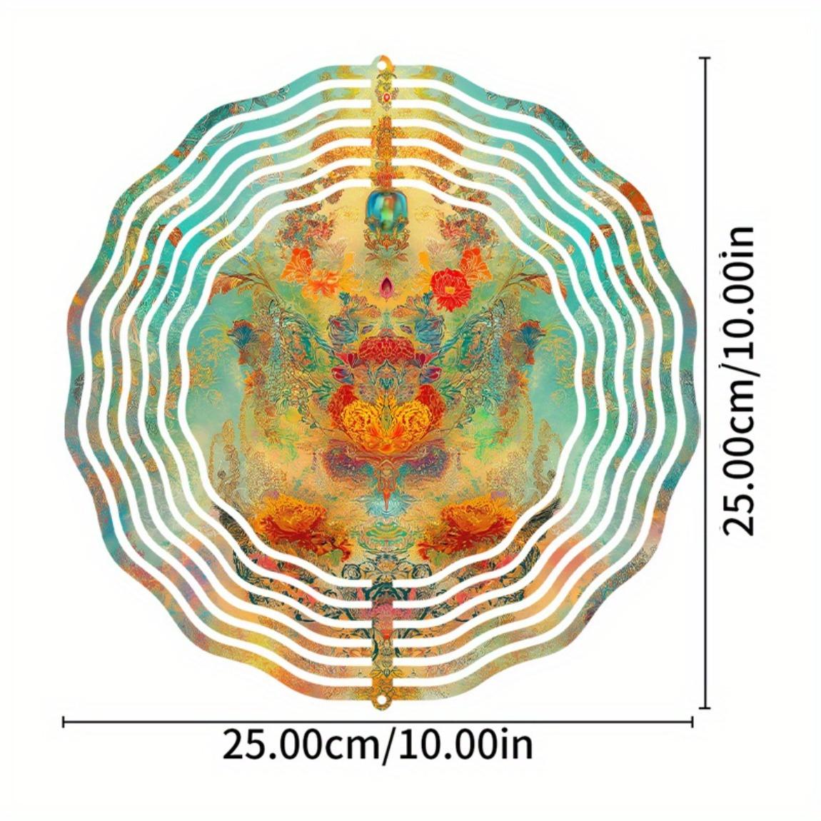 

10 Inch Hanging Wind Chime for Outdoor Patio Lawn Artistic Design with 360 Hook High Quality Gift for Spring Summer 01A