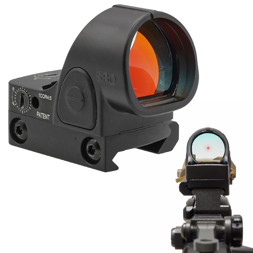 Ryohin Buhin Evolution Gear SRO Replica Dot Sight, Compatible with 20mm Rails, with Low Mount, RMR Mount Compatible, Reflex Sight, Red Dot Sight