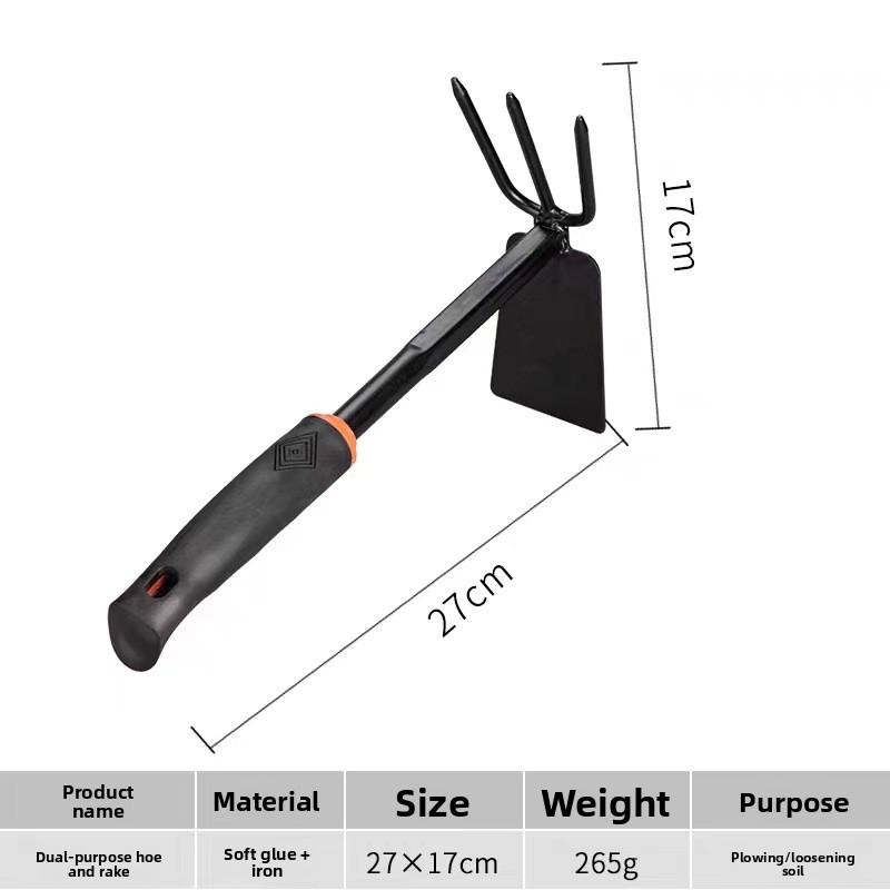 4 Piece Mini Gardening Tool Set with Trowel Rake Hoe for Flower Vegetable Planting Outdoor Home Hand Gardening Equipment