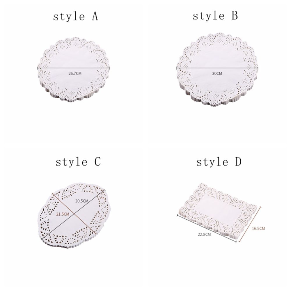 140Pcs/Bag Disposable Floral Base Paper Convenient Fried Food Mat Paper Dessert Mat Paper  Kitchen