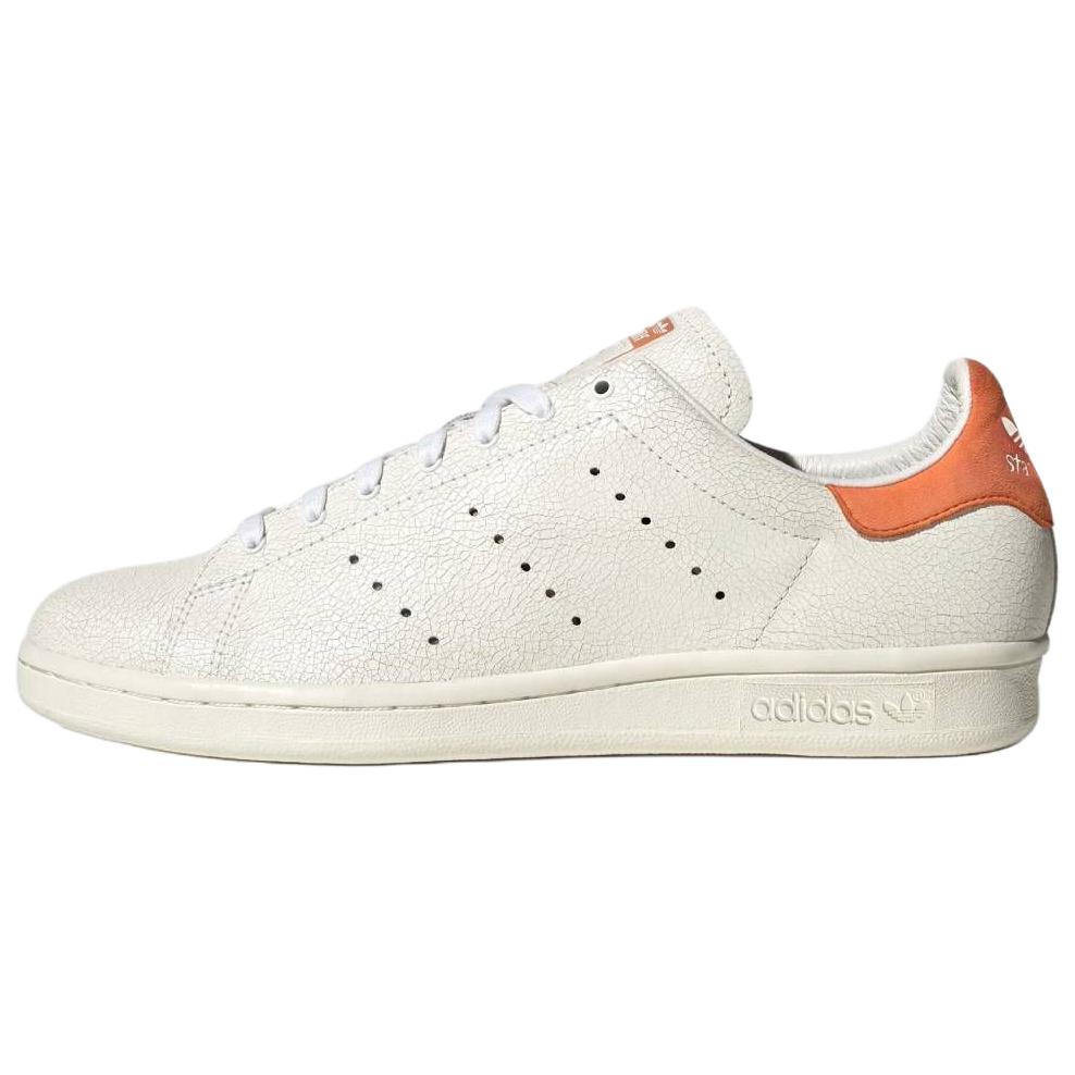 Adidas Originals Stan Smith 80s Minimalist Retro Classic Cracked Comfortable Fit Sneakers Unisex Sneakers White Orange KZ6939 42⅔