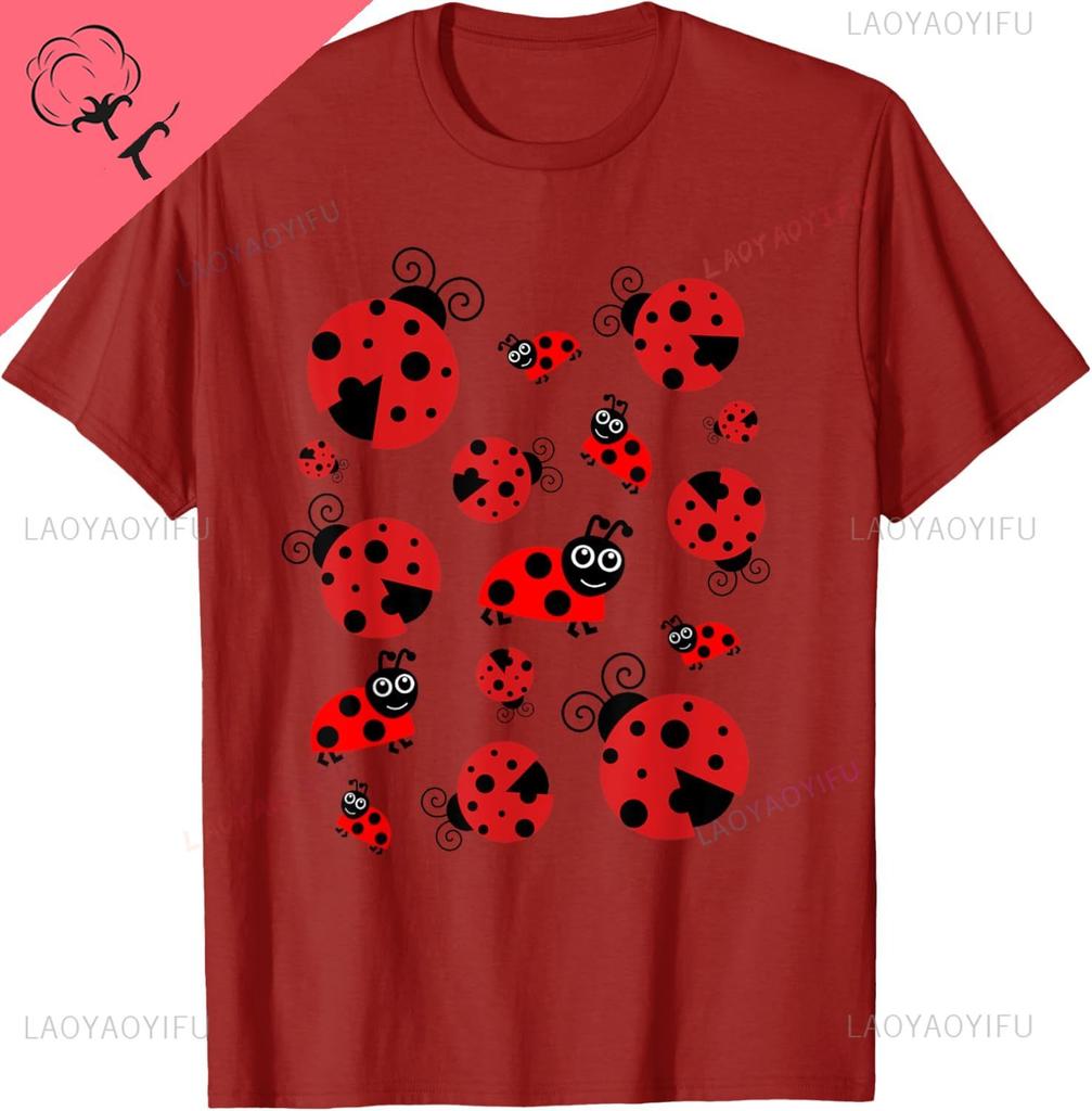 Adorable Ladybugs Everywhere Tshirt Women Girls Kids TShirt Cotton Unisexs Clothing Kawayi Graphic T Shirts Camiseta Hombre
