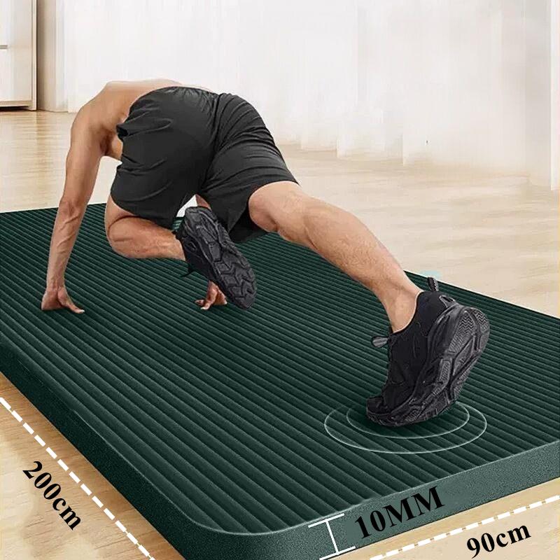 Poszerz 200x90cm Wysokiej Jakości Dodatkowo Sportowe Grube NBR Antypoślizgowe Maty do Jogi dla Fitness Pilates Siłownia Dom Bez Smaku Sportowe Uniwersalne Mężczyzn