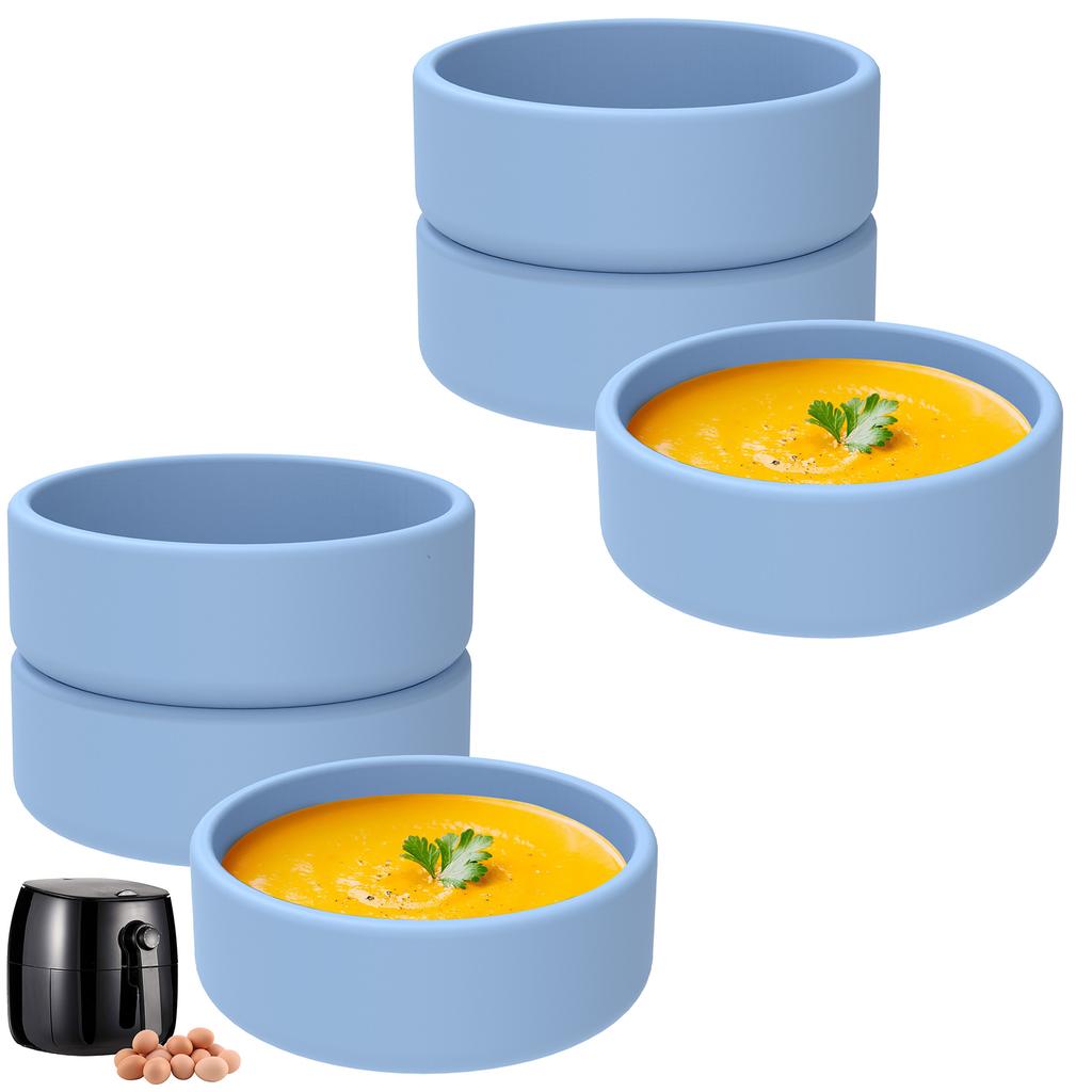 3Pcs Air Fryer Egg Mold Silicone Egg Poacher Cups Nonstick Egg Boiler Mould Cup Microwave Cooker Egg Bite Maker for Oven Kitchen