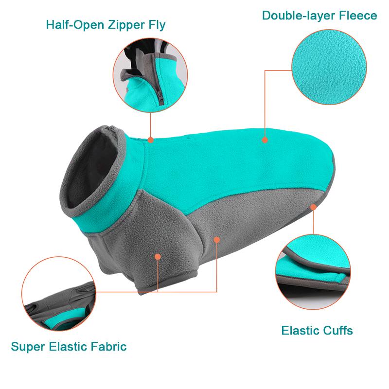 Super Stretch Fleece Pet Dog Clothes For Small Medium Dogs Winter Puppy Dog Sweatshirt French Bulldog Coat Chihuahua Pug Outfits