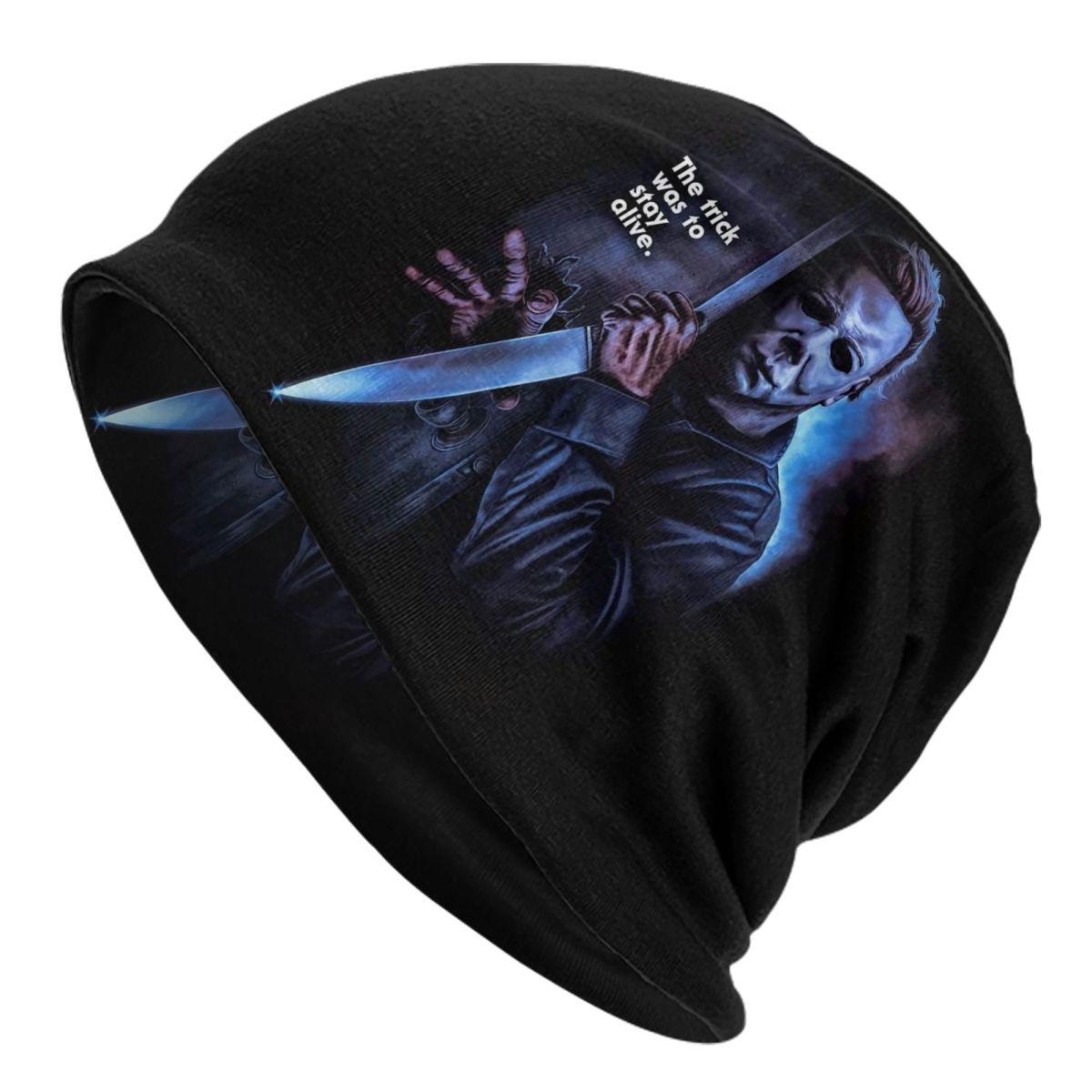 

Horror Movie Halloween Michael Myers Skullies Beanies Caps Unisex Women Unisex Street Winter Warm Knitted Hat Adult Bonnet Hats Beanies Hat