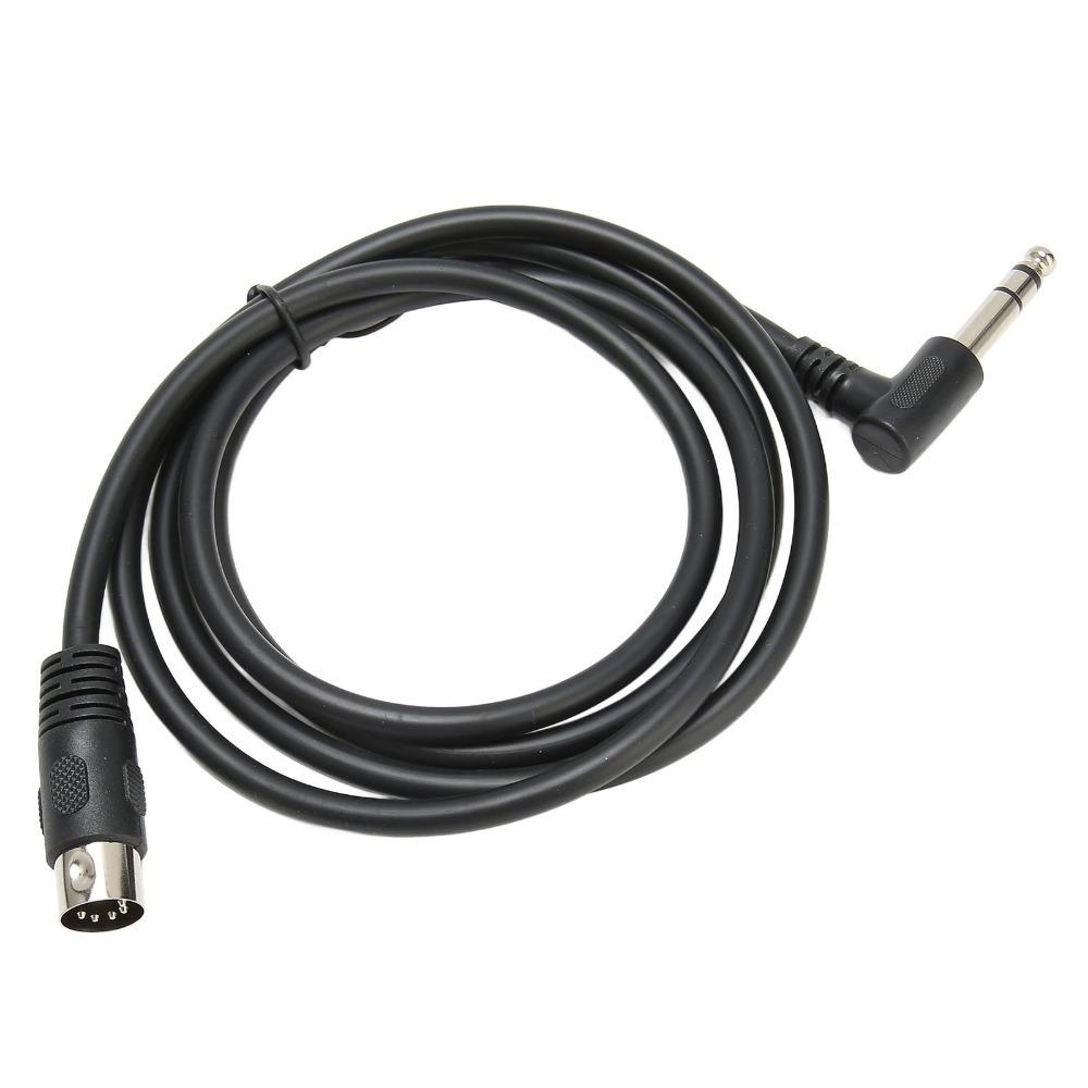 1.5m/4.9ft 6.35mm Male To MIDI Din 5Pin Male Sound Connection Cable  Audio Equipment