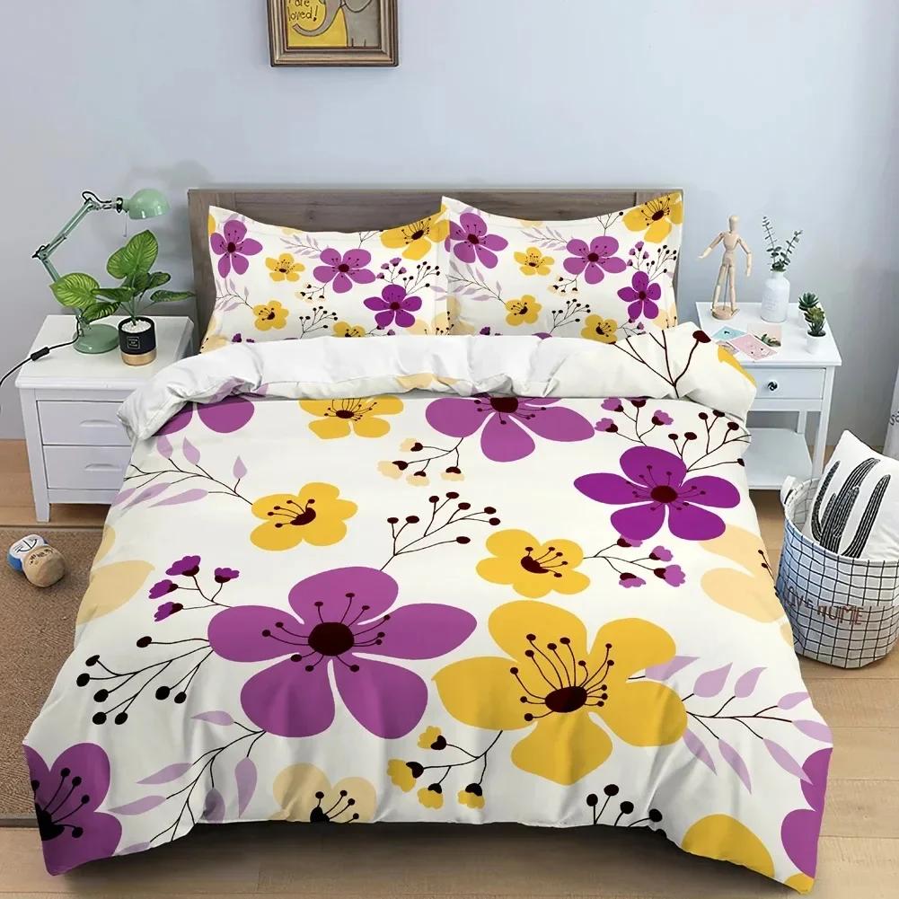 Butterfly 3D Flower Comfortable Duvet Quilt Cover Pillowcase Bedding Set Children Bedroom Decoration Home Textile