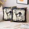 1 Pieces Exquisite Horse Pattern Decorative Throw Pillows Polyester Pillowcase, Sofa Decorative Cushion Cov Headboard Pillow