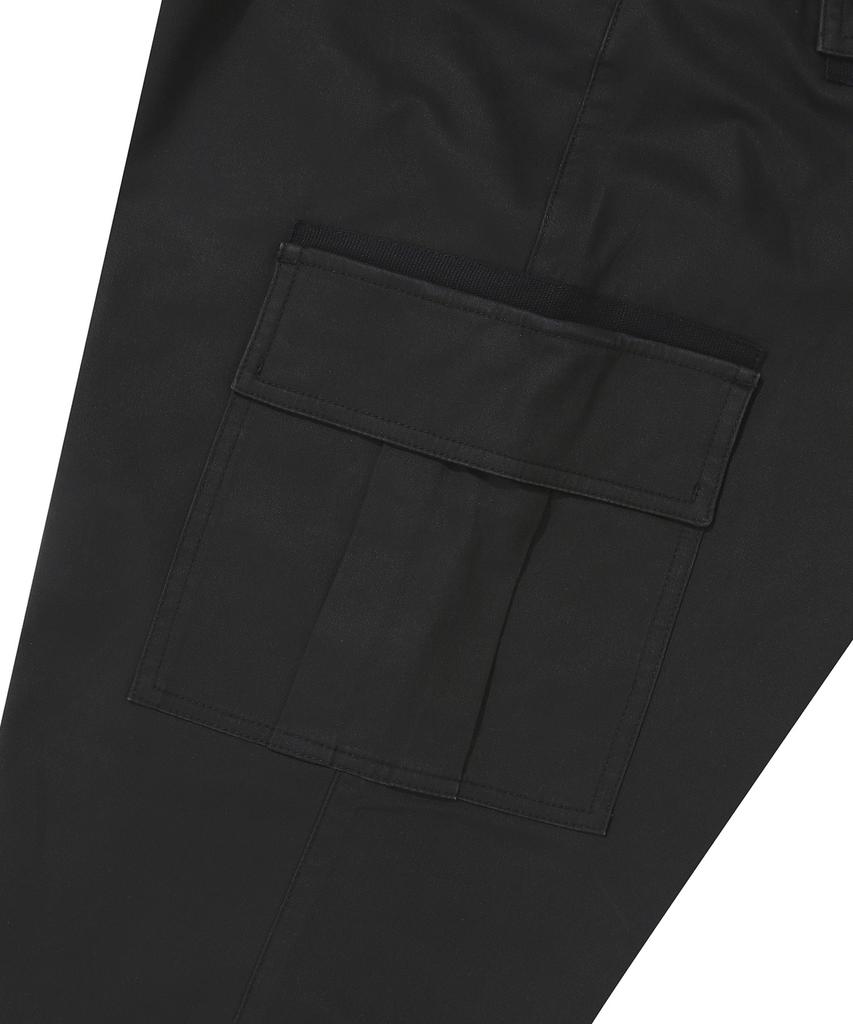 Syupeodeulai Label Cargo Jogger Pants Black Sdmlwap61Blk