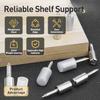 20-100PCS Self Tapping Bracket Screw Cabinet Shelf Support Cross Pegs with Anti-Slip Sleeve DIY Laminate Furniture Support Holder